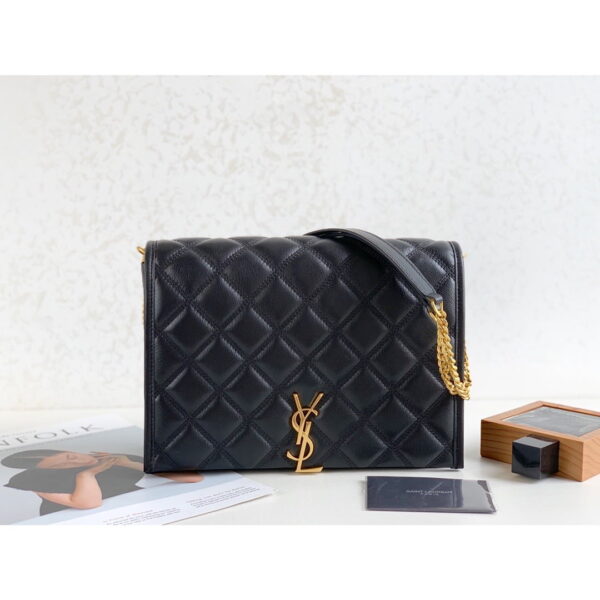[REP 1:1] Saint Laurent Becky Small Shoulder Bag Black For Women 10.5in/27cm YSL P00420101