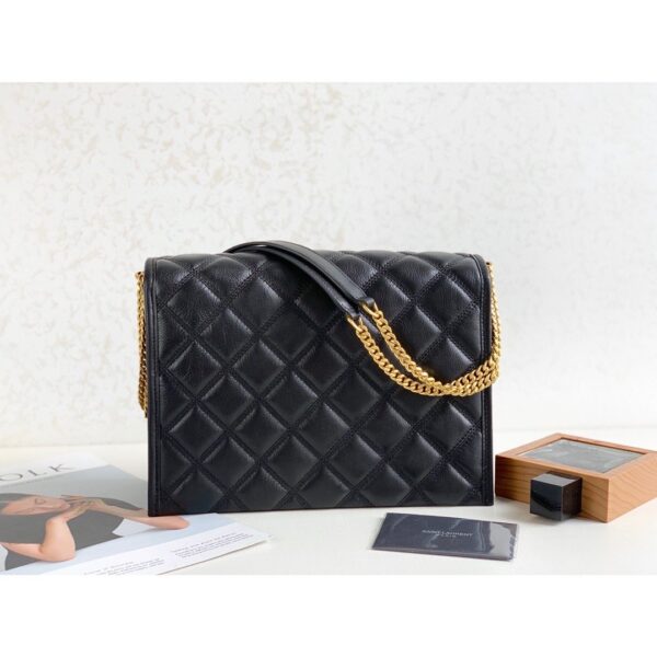 [REP 1:1] Saint Laurent Becky Small Shoulder Bag Black For Women 10.5in/27cm YSL P00420101
