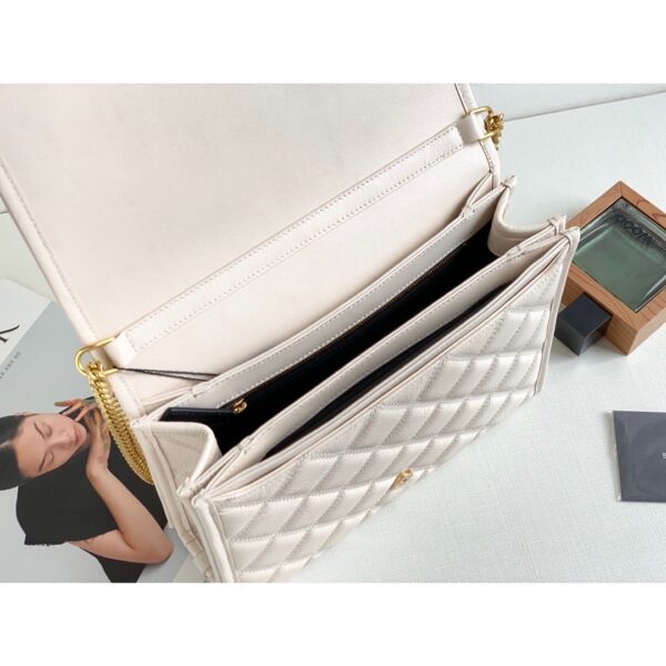 [REP 1:1] Saint Laurent Becky Small Shoulder Bag White For Women 10.5in/27cm YSL