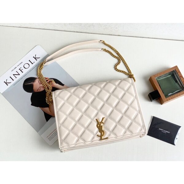 [REP 1:1] Saint Laurent Becky Small Shoulder Bag White For Women 10.5in/27cm YSL