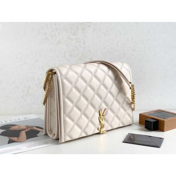 [REP 1:1] Saint Laurent Becky Small Shoulder Bag White For Women 10.5in/27cm YSL