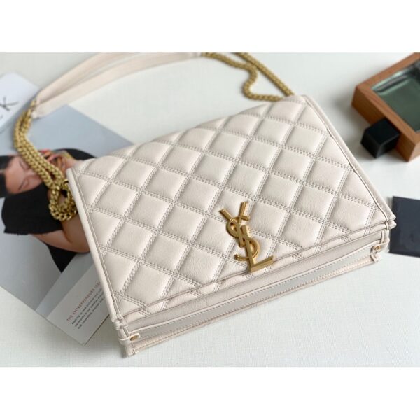 [REP 1:1] Saint Laurent Becky Small Shoulder Bag White For Women 10.5in/27cm YSL