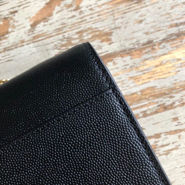 [REP 1:1] Saint Laurent Cassandra Flap-Front Crossbody Bag Black For Women 8.7in/22cm YSL