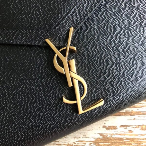 [REP 1:1] Saint Laurent Cassandra Flap-Front Crossbody Bag Black For Women 8.7in/22cm YSL