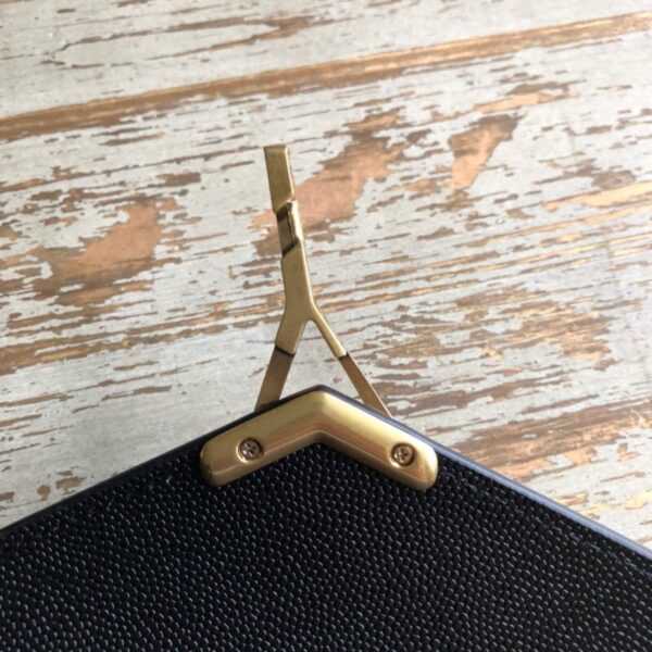 [REP 1:1] Saint Laurent Cassandra Flap-Front Crossbody Bag Black For Women 8.7in/22cm YSL
