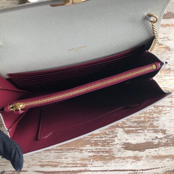 [REP 1:1] Saint Laurent Cassandra Flap-Front Crossbody Bag White For Women 8.7in/22cm YSL