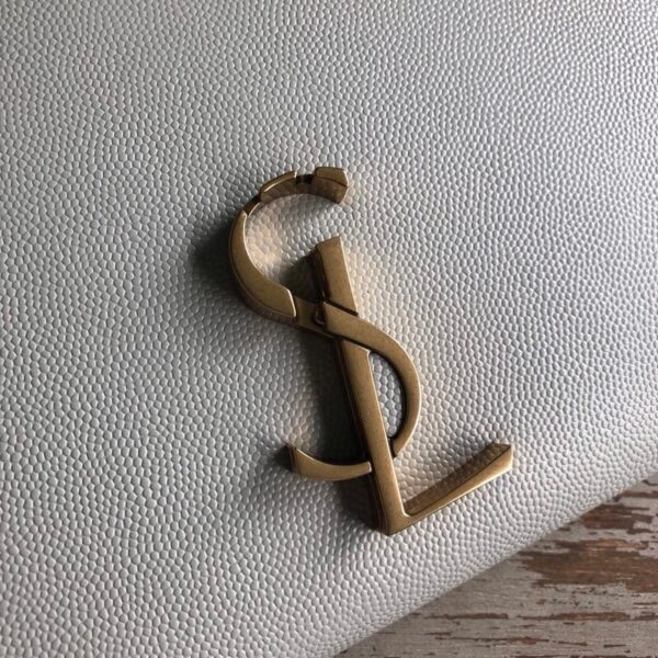 [REP 1:1] Saint Laurent Cassandra Flap-Front Crossbody Bag White For Women 8.7in/22cm YSL