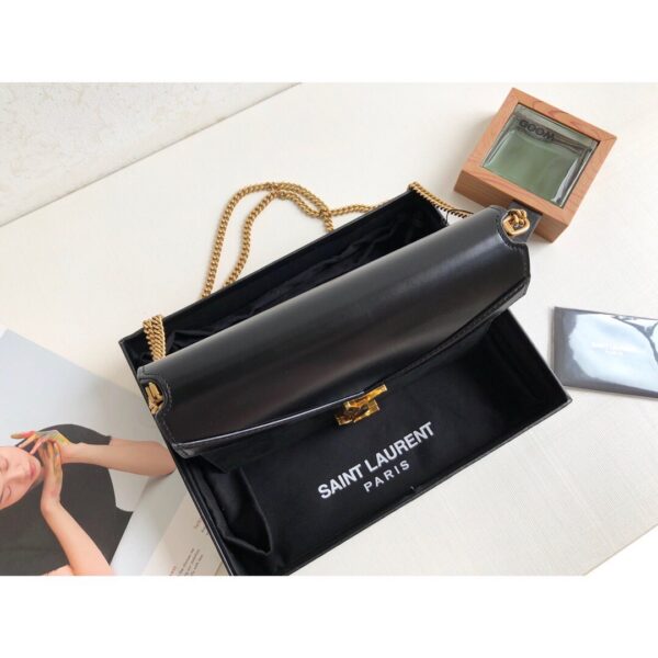 [REP 1:1] Saint Laurent Cassandra Medium Chain Bag Black For Women 8.6in/22cm YSL 5327500SX0W1000