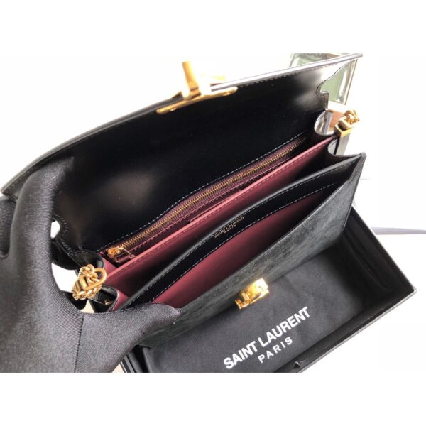 [REP 1:1] Saint Laurent Cassandra Medium Chain Bag Black For Women 8.6in/22cm YSL 5327500SX0W1000