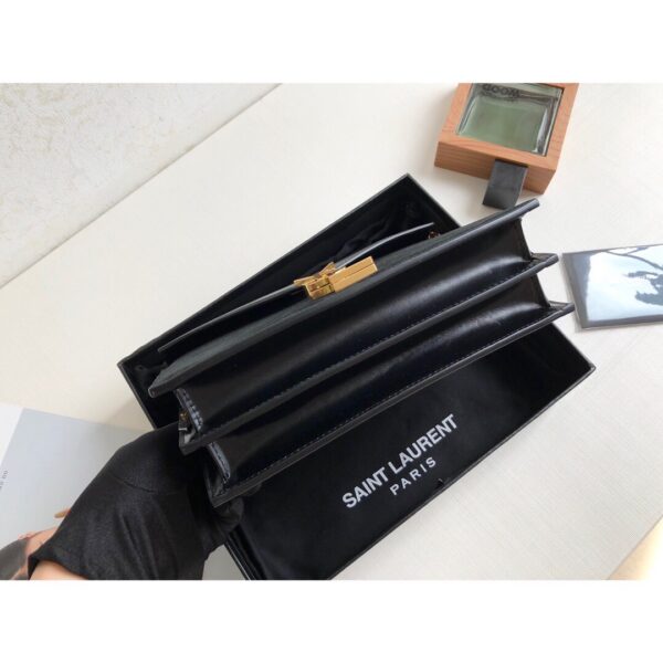 [REP 1:1] Saint Laurent Cassandra Medium Chain Bag Black For Women 8.6in/22cm YSL 5327500SX0W1000