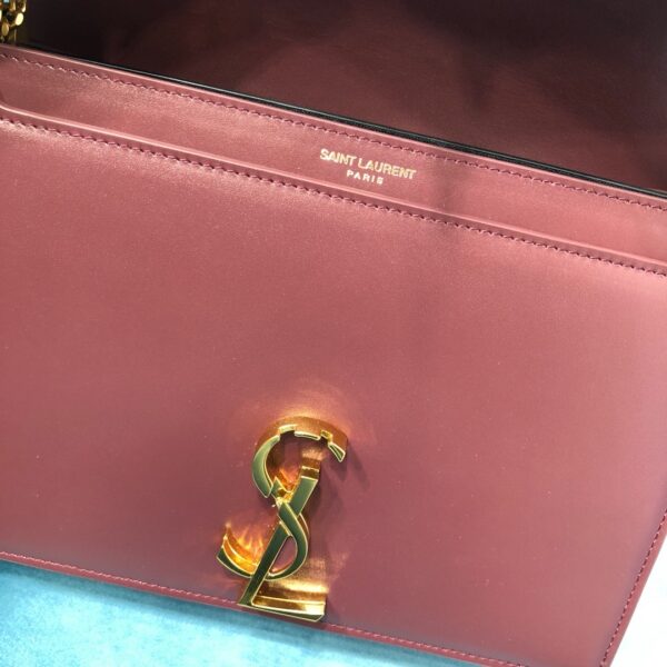 [REP 1:1] Saint Laurent Cassandra Medium Chain Bag Burgundy For Women 8.7in/22cm YSL 532750BOW0W6008