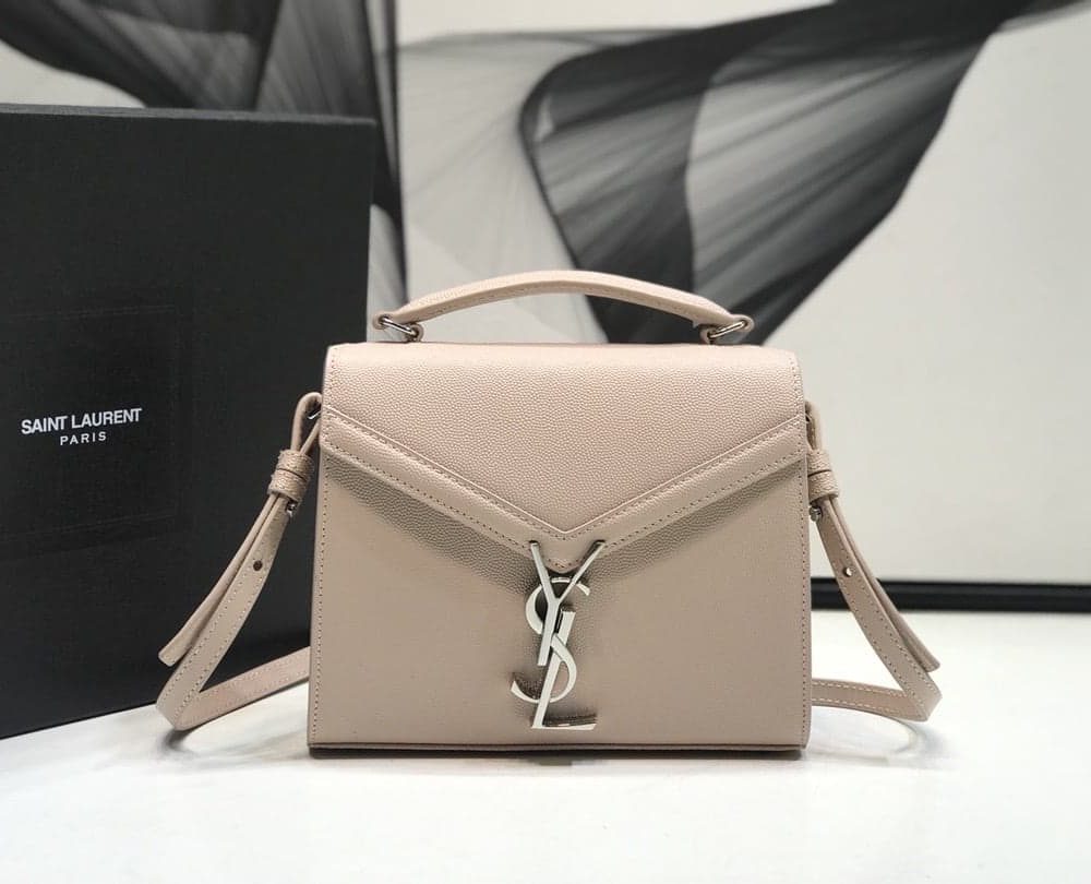 [REP 1:1] Saint Laurent Cassandra Medium Top Handle Bag Beige For Women 9.6in/24.5cm YSL