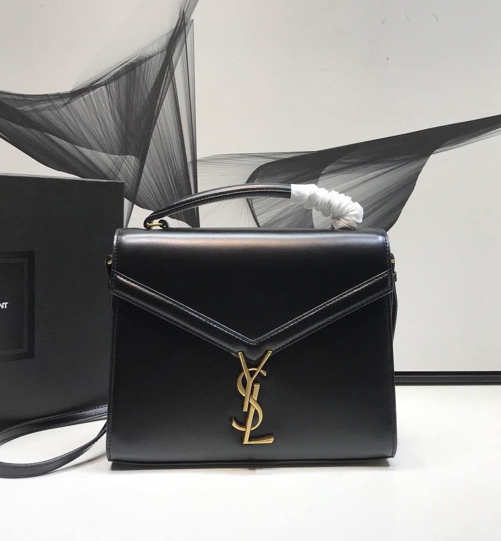 [REP 1:1] Saint Laurent Cassandra Medium Top Handle Bag In Grain Black For Women 9.6in/24.5cm YSL 623931BOW0W1000