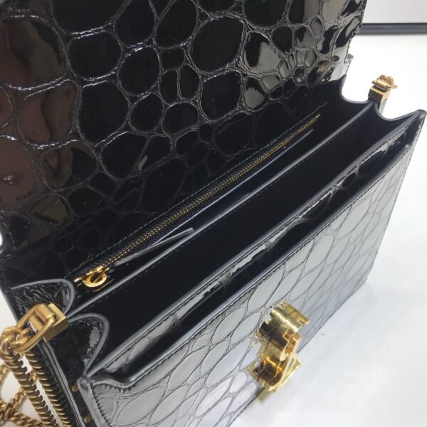 [REP 1:1] Saint Laurent Cassandra Small Crossbody Bag With Stone Print Black For Women 7.4in/19cm YSL
