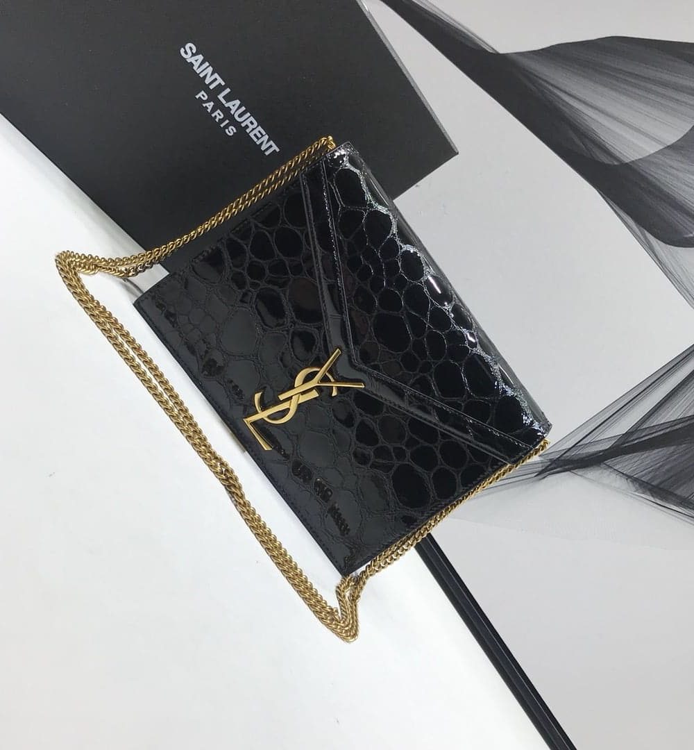 [REP 1:1] Saint Laurent Cassandra Small Crossbody Bag With Stone Print Black For Women 7.4in/19cm YSL