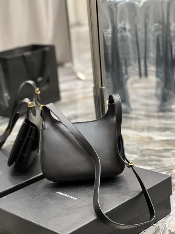 [REP 1:1] Saint Laurent Charlie Medium Shoudler Bag Black For Women 9.1in/23cm YSl 6867422R20W1000