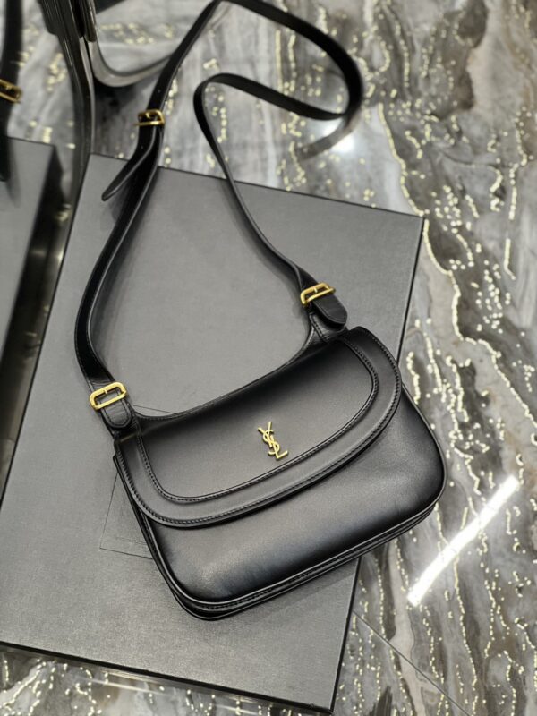 [REP 1:1] Saint Laurent Charlie Medium Shoudler Bag Black For Women 9.1in/23cm YSl 6867422R20W1000
