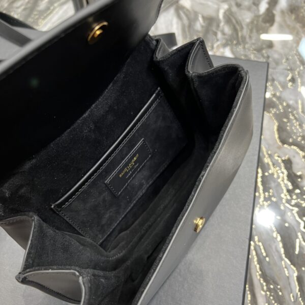 [REP 1:1] Saint Laurent Charlie Medium Shoudler Bag Black For Women 9.1in/23cm YSl 6867422R20W1000