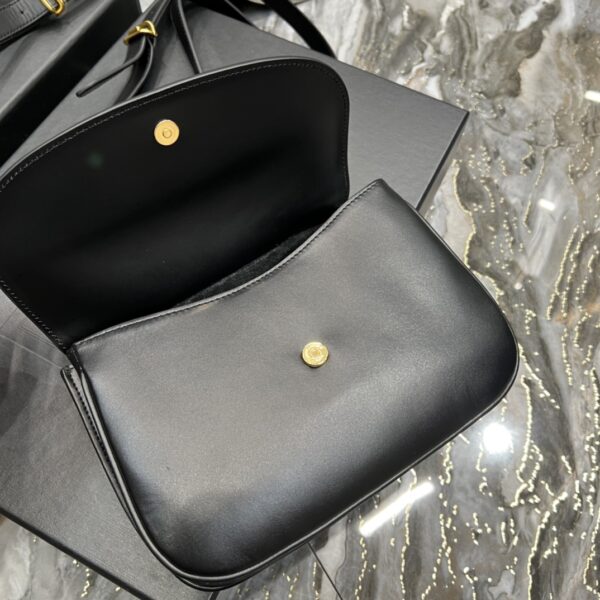 [REP 1:1] Saint Laurent Charlie Medium Shoudler Bag Black For Women 9.1in/23cm YSl 6867422R20W1000