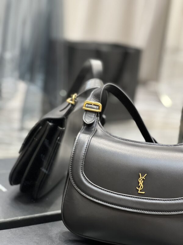 [REP 1:1] Saint Laurent Charlie Medium Shoudler Bag Black For Women 9.1in/23cm YSl 6867422R20W1000