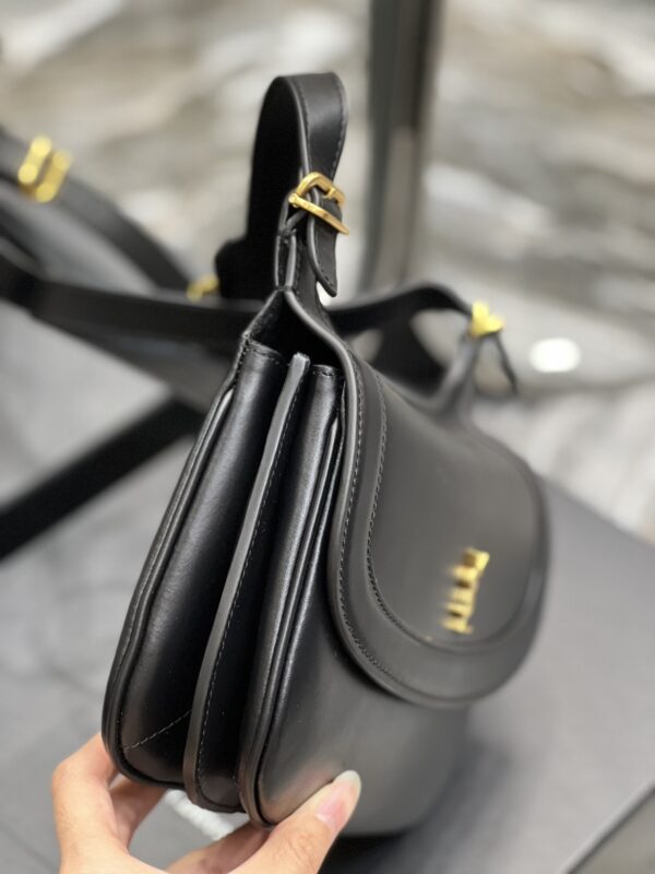 [REP 1:1] Saint Laurent Charlie Medium Shoudler Bag Black For Women 9.1in/23cm YSl 6867422R20W1000
