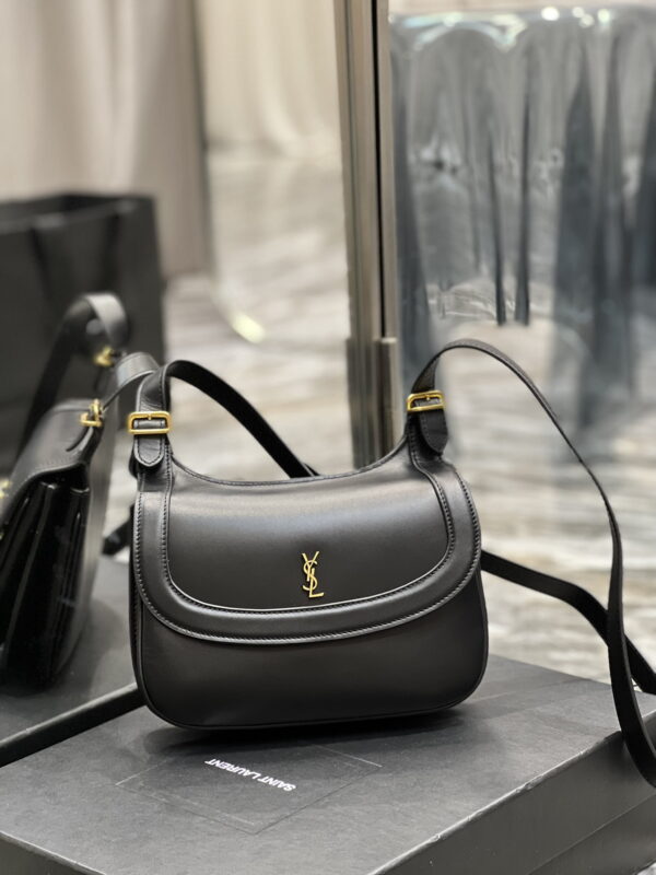 [REP 1:1] Saint Laurent Charlie Medium Shoudler Bag Black For Women 9.1in/23cm YSl 6867422R20W1000