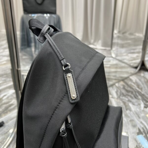 [REP 1:1] Saint Laurent City Backpack In Canvas Unisex For Women 13.8in/35cm Black YSL