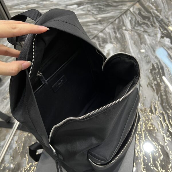 [REP 1:1] Saint Laurent City Backpack In Canvas Unisex For Women 13.8in/35cm Black YSL