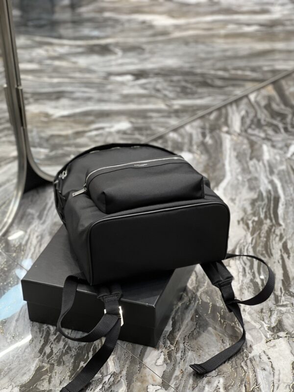 [REP 1:1] Saint Laurent City Backpack In Canvas Unisex For Women 13.8in/35cm Black YSL