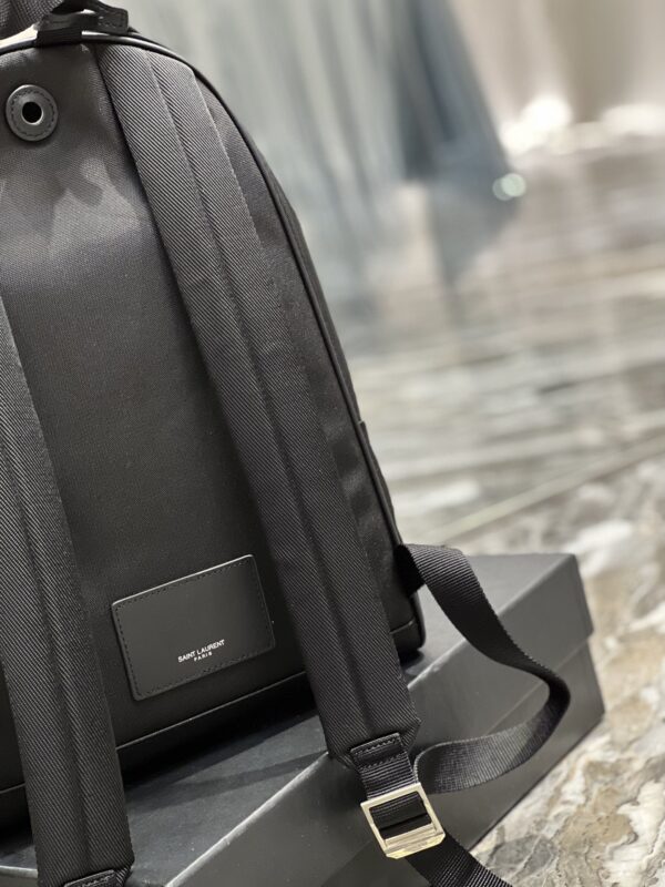[REP 1:1] Saint Laurent City Backpack In Canvas Unisex For Women 13.8in/35cm Black YSL