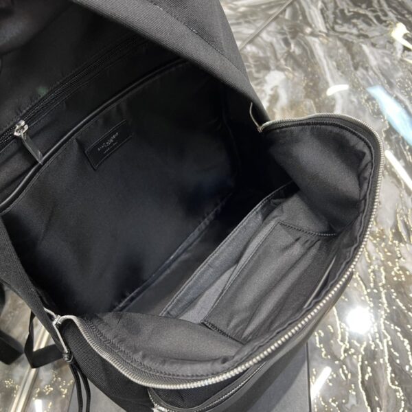[REP 1:1] Saint Laurent City Backpack In Canvas Unisex For Women 15in/38cm Black YSL