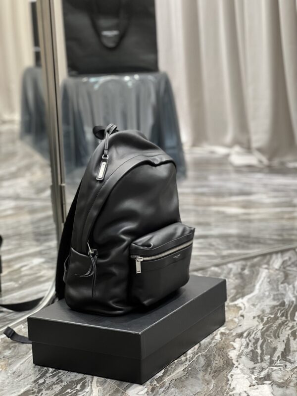 [REP 1:1] Saint Laurent City Backpack In Unisex For Women 13.8in/35cm Black YSL
