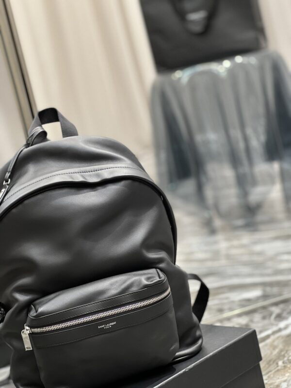[REP 1:1] Saint Laurent City Backpack In Unisex For Women 13.8in/35cm Black YSL