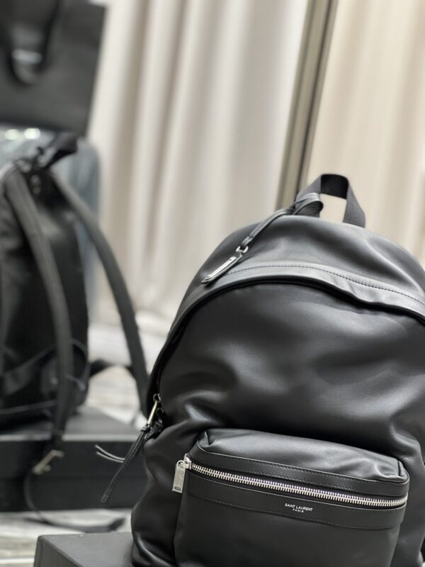 [REP 1:1] Saint Laurent City Backpack In Unisex For Women 13.8in/35cm Black YSL