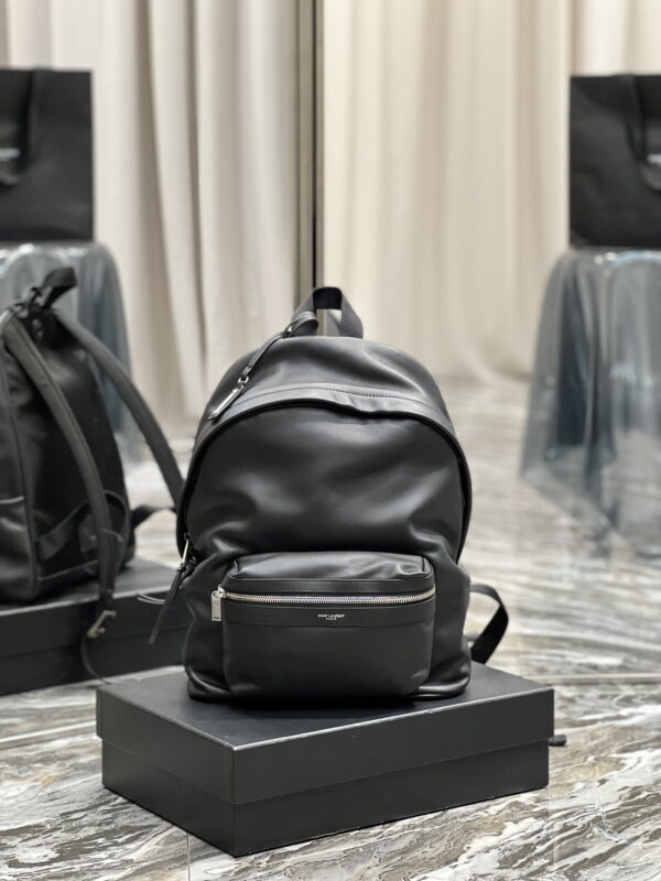 [REP 1:1] Saint Laurent City Backpack In Unisex For Women 13.8in/35cm Black YSL