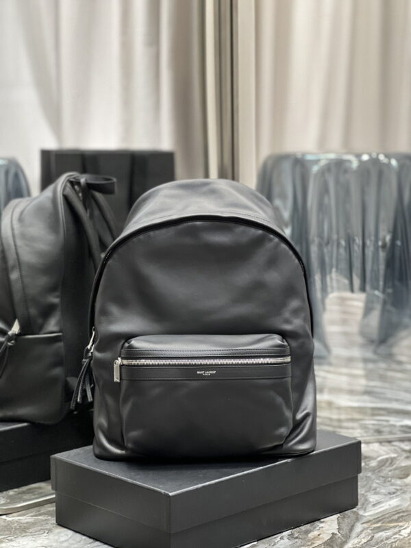 [REP 1:1] Saint Laurent City Backpack Unisex For Women 15in/38cm Black YSL