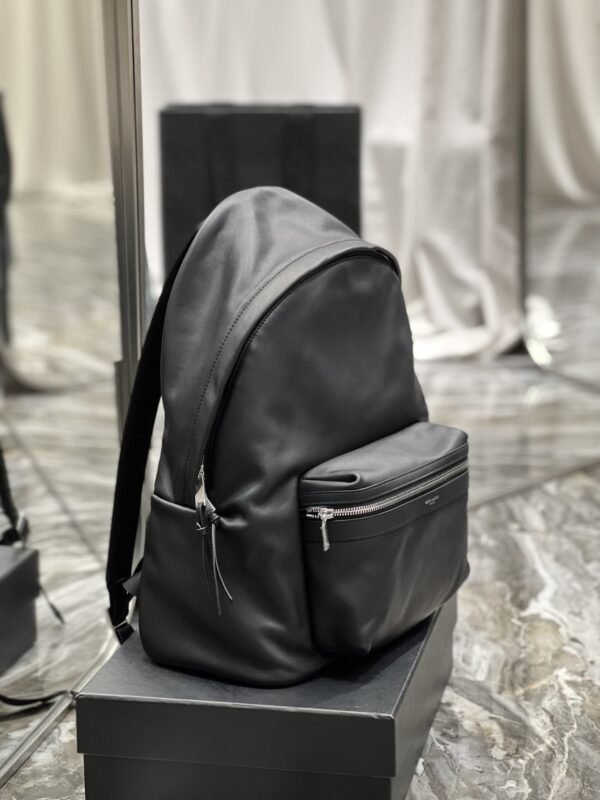 [REP 1:1] Saint Laurent City Backpack Unisex For Women 15in/38cm Black YSL