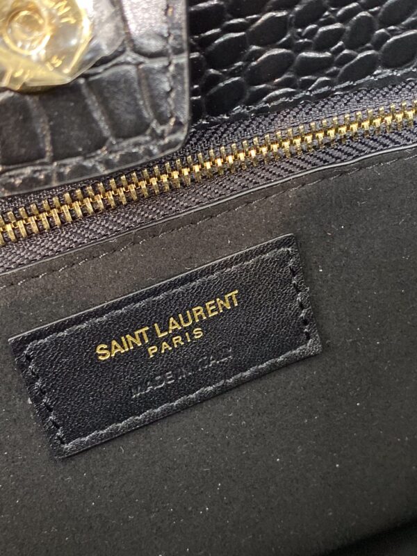 [REP 1:1] Saint Laurent Claude-Effect Tote Bag Black For Women 11in/28cm YSL 64028116J0W