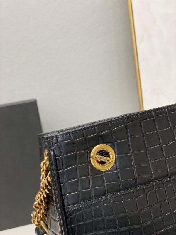 [REP 1:1] Saint Laurent Claude-Effect Tote Bag Black For Women 11in/28cm YSL 64028116J0W
