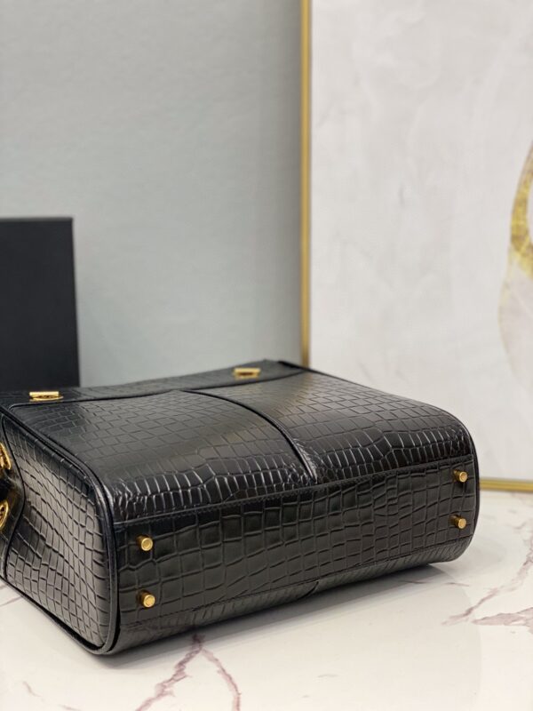 [REP 1:1] Saint Laurent Claude-Effect Tote Bag Black For Women 11in/28cm YSL 64028116J0W