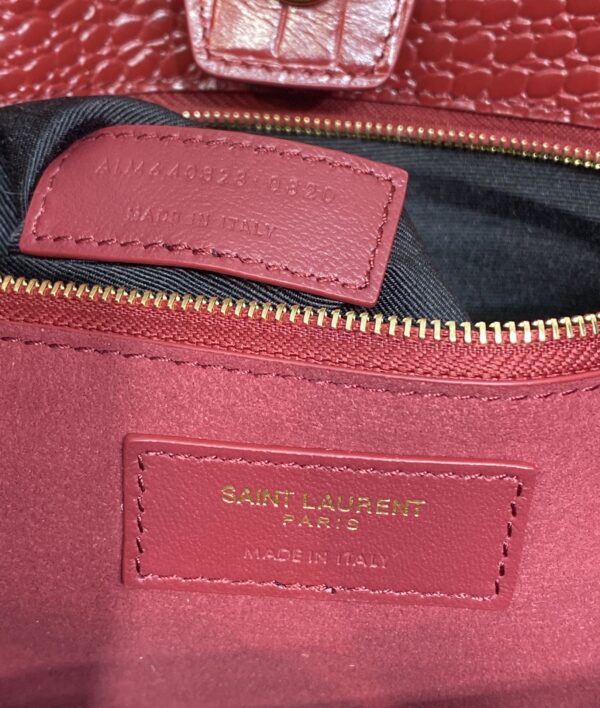 [REP 1:1] Saint Laurent Claude-Effect Tote Bag Red For Women 11in/28cm YSL 64028116J0W