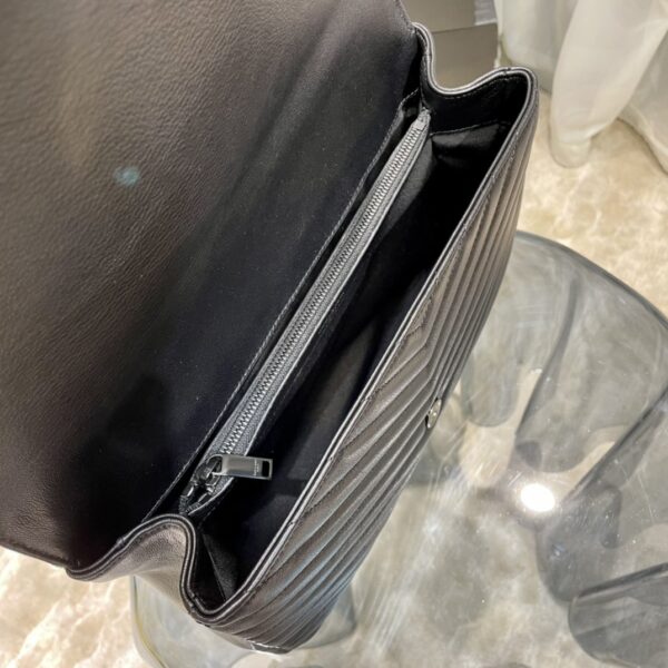 [REP 1:1] Saint Laurent College Large Chain Bag Black With Metal Toned Hardware For Women 12.6in/32cm YSL 600278BRM081000