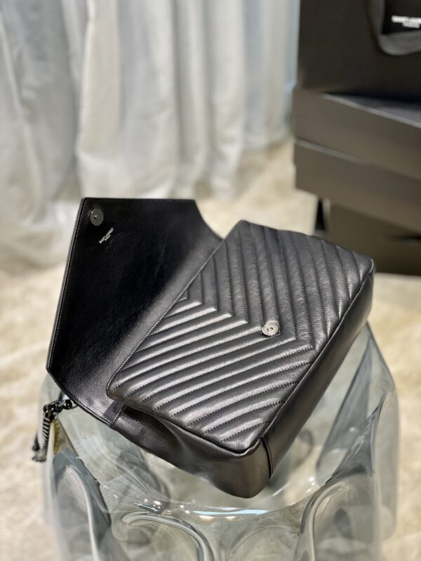 [REP 1:1] Saint Laurent College Large Chain Bag Black With Metal Toned Hardware For Women 12.6in/32cm YSL 600278BRM081000
