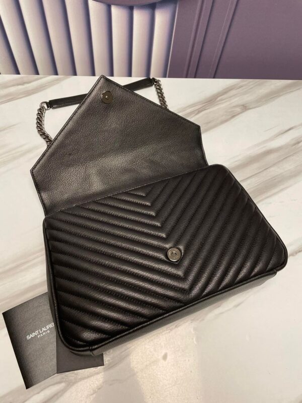 [REP 1:1] Saint Laurent College Large Chain Bag Black With Silver Toned Hardware For Women 12.6in/32cm YSL 600278BRM041000