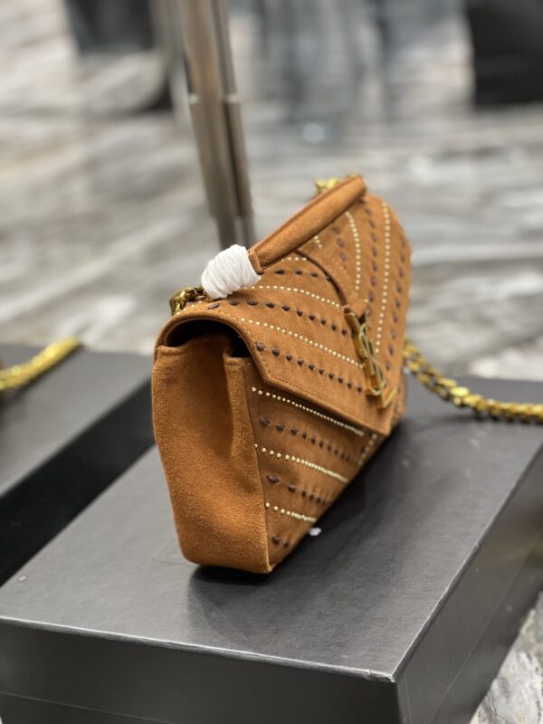 [REP 1:1] Saint Laurent College Medium Shoulder Bag Brown For Women, Women's Bags 9.4in/24cm YSL