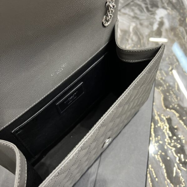 [REP 1:1] Saint Laurent Envelope Medium Chain Bag Dark Grey For Women, Women's Bags 9.4in/24cm YSL