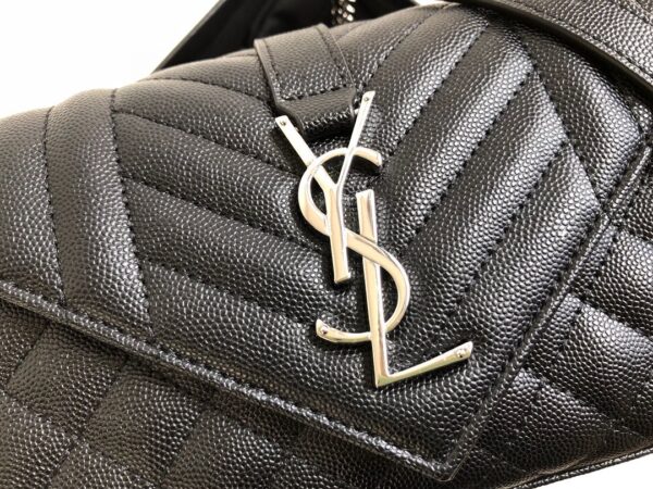 [REP 1:1] Saint Laurent Envelope Small Bag In Mix Matelassé Grain De Poudre Black For Women 8.2in/21cm YSL 600195BOW921000