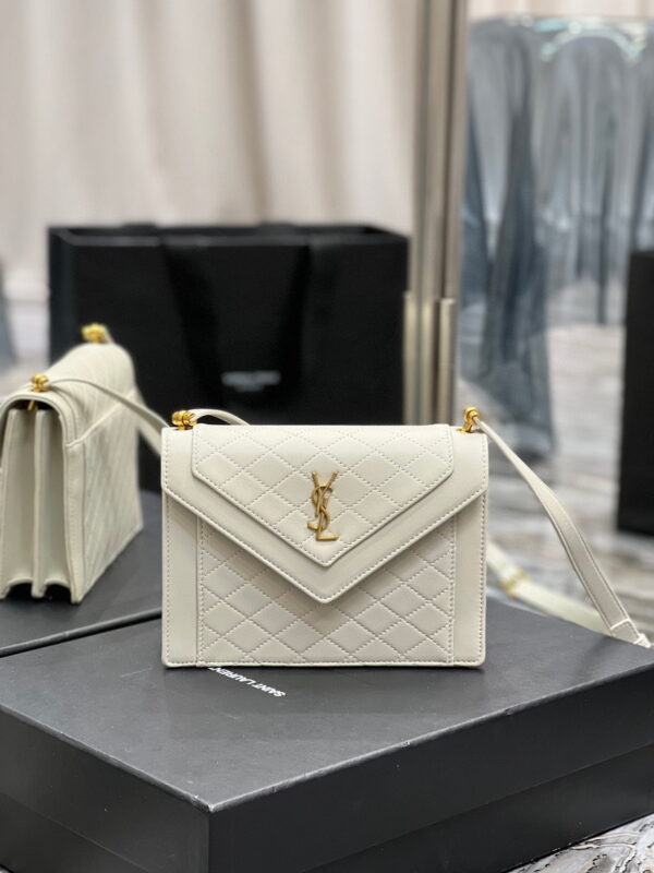 [REP 1:1] Saint Laurent Gaby Mini Satchel White For Women, Women's Bags 7.9in/20cm YSL 6855741EL079207