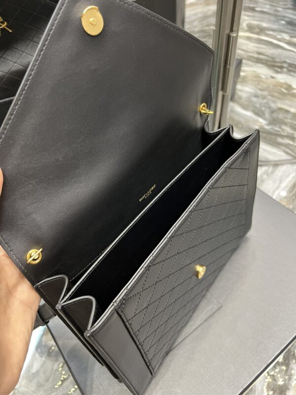 [REP 1:1] Saint Laurent Gaby Satchel Bag In Black With Gold Toned Hardware For Women 10.2in/26cm 6688631EL071000