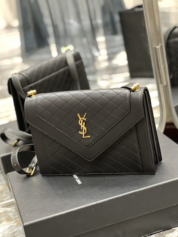 [REP 1:1] Saint Laurent Gaby Satchel Bag In Black With Gold Toned Hardware For Women 10.2in/26cm 6688631EL071000